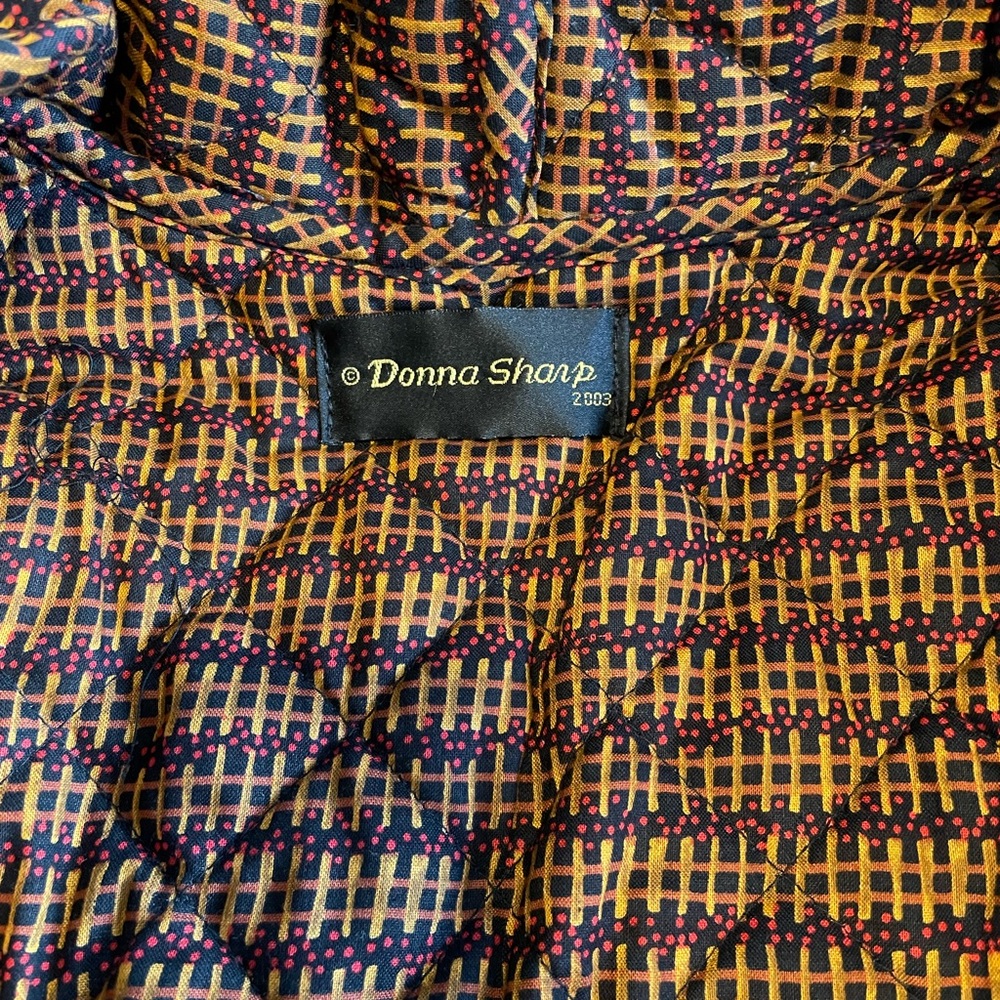 New Donna Sharp Vintage Quilted Cotton Dragonfly Jacket Size: P - Picture 5 of 11